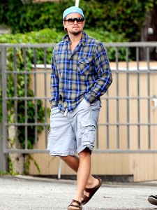 Leonardo DiCaprio in Birkenstock sandals. He looks pretty butch.