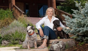 Martina, with dogs.